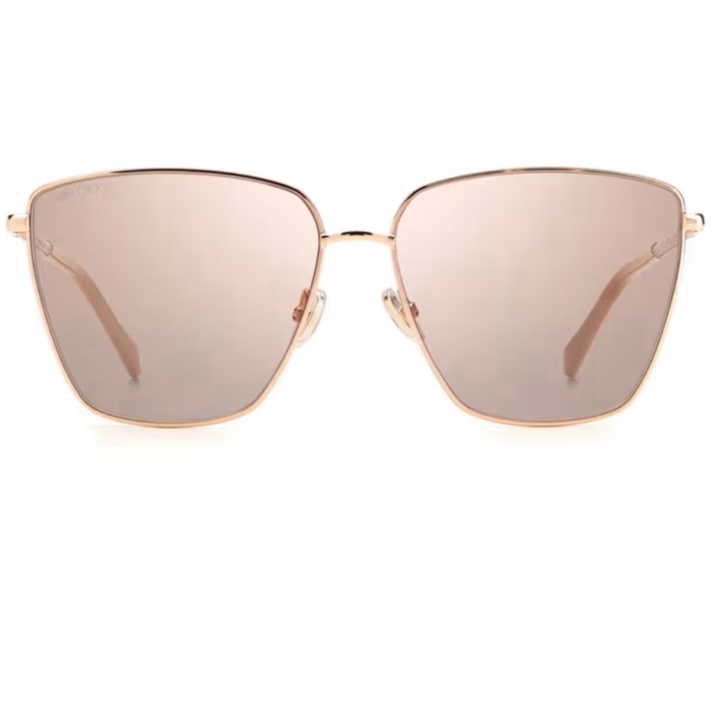 Jimmy Choo | LAVI 60mm Sunglasses in Gold Havana w/ Brown Gradient & Flash Lense